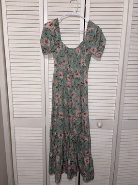 green emerald velvet dress Baltic Born Womens Gracelyn Embroidered Sweetheart Dress | Green Floral